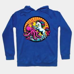 Unicorn Versus Octopus Hoodie